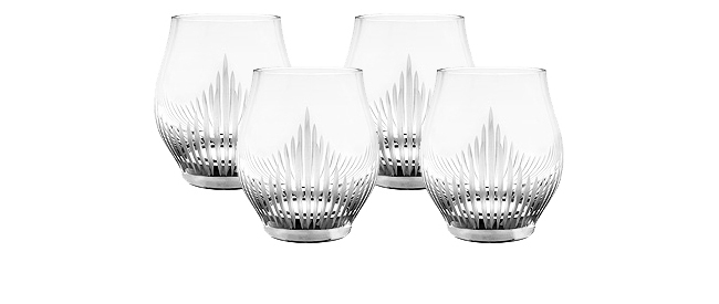 Set of 4 shot glasses 100 points in clear crystal - Lalique